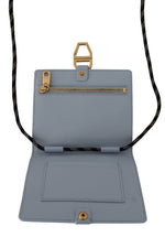 Dolce & Gabbana Elegant Light Blue Leather Bifold Women's Wallet