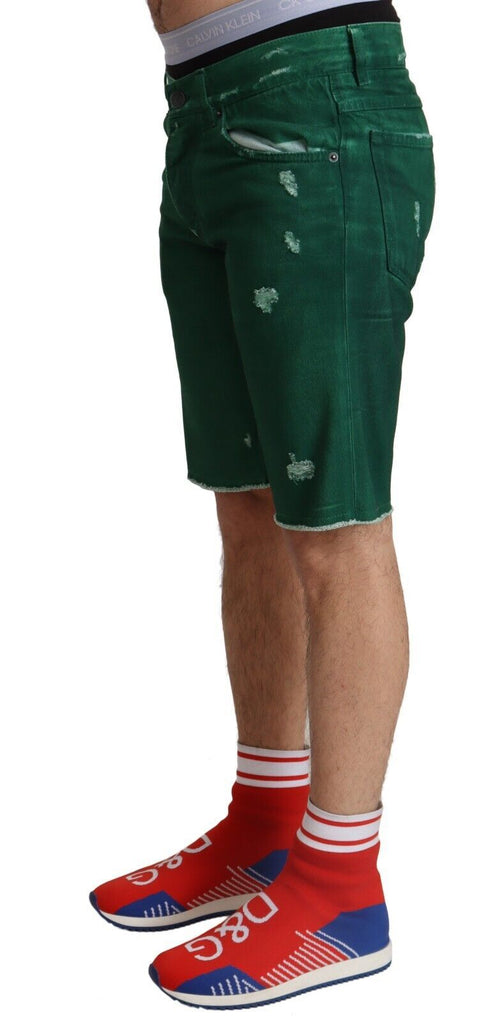 Dolce & Gabbana Chic Green Denim Bermuda Men's Shorts