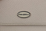 Dolce & Gabbana Chic White Leather Condom Case Men's Wallet
