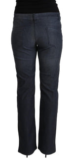 MARGHI LO' Chic Dark Blue Straight Cut Women's Jeans