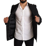Dolce & Gabbana Elegant Black Slim Fit Blazer Men's Jacket