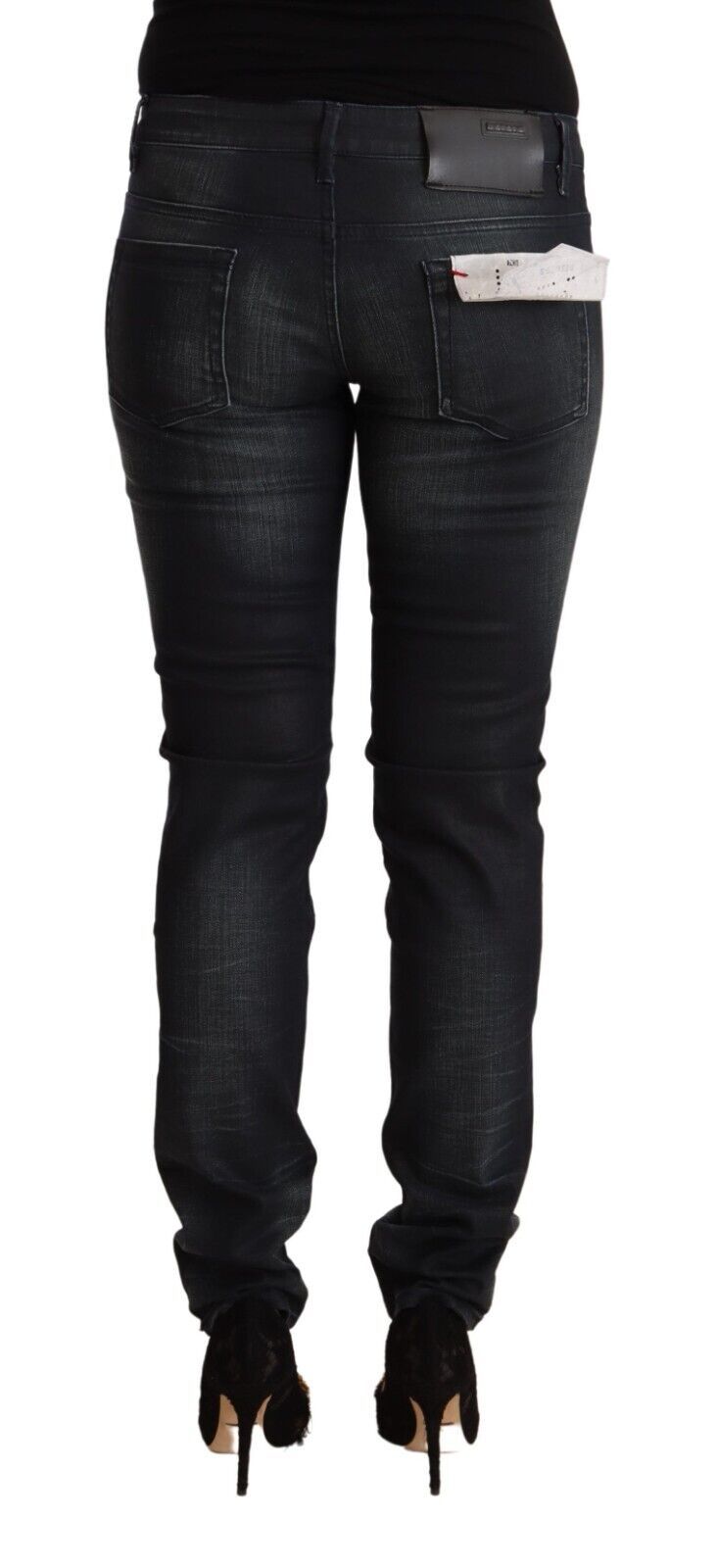 Acht Sleek Black Washed Slim Fit Women's Jeans