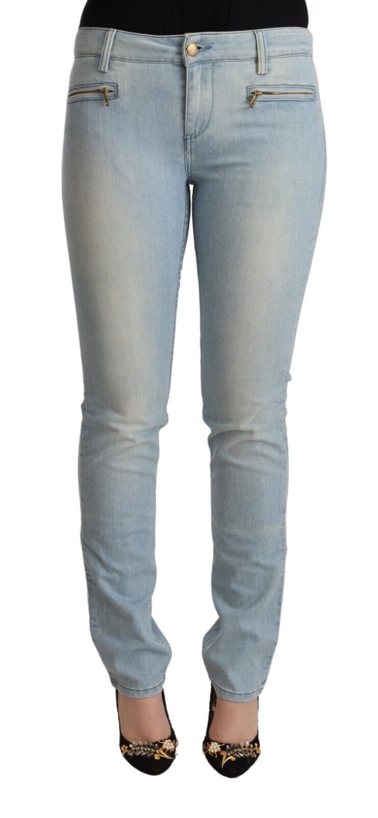 MILA SCHÖN Elegant Slim Fit Cotton Blend Women's Jeans