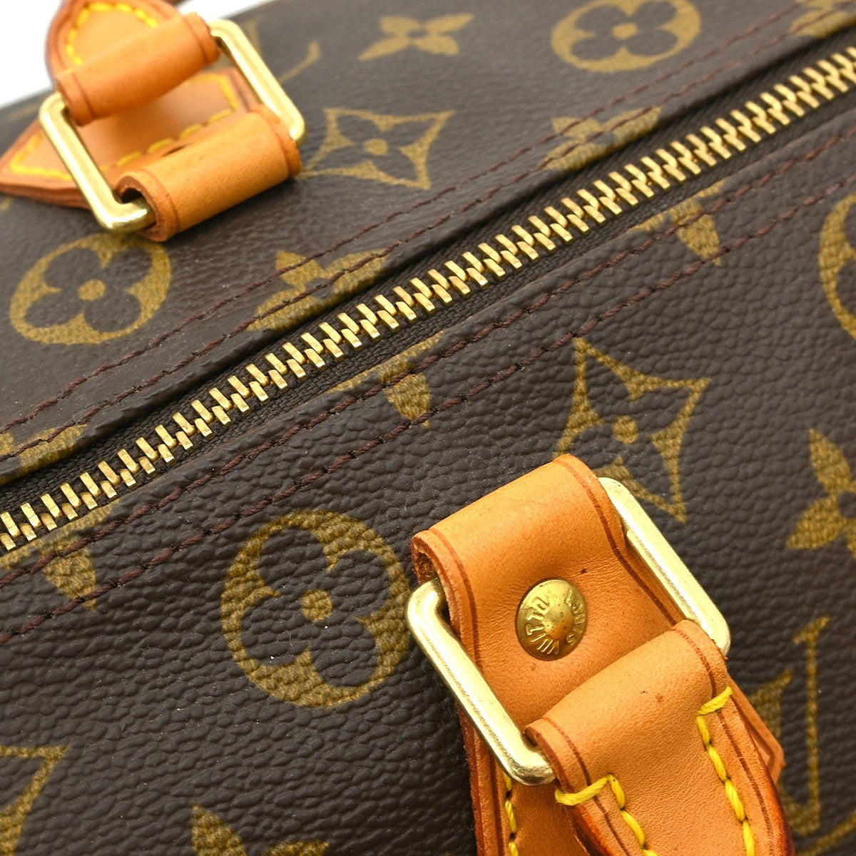 Louis Vuitton Speedy Handbag Monogram Canvas Brown Canvas Handbag (Pre-Owned)