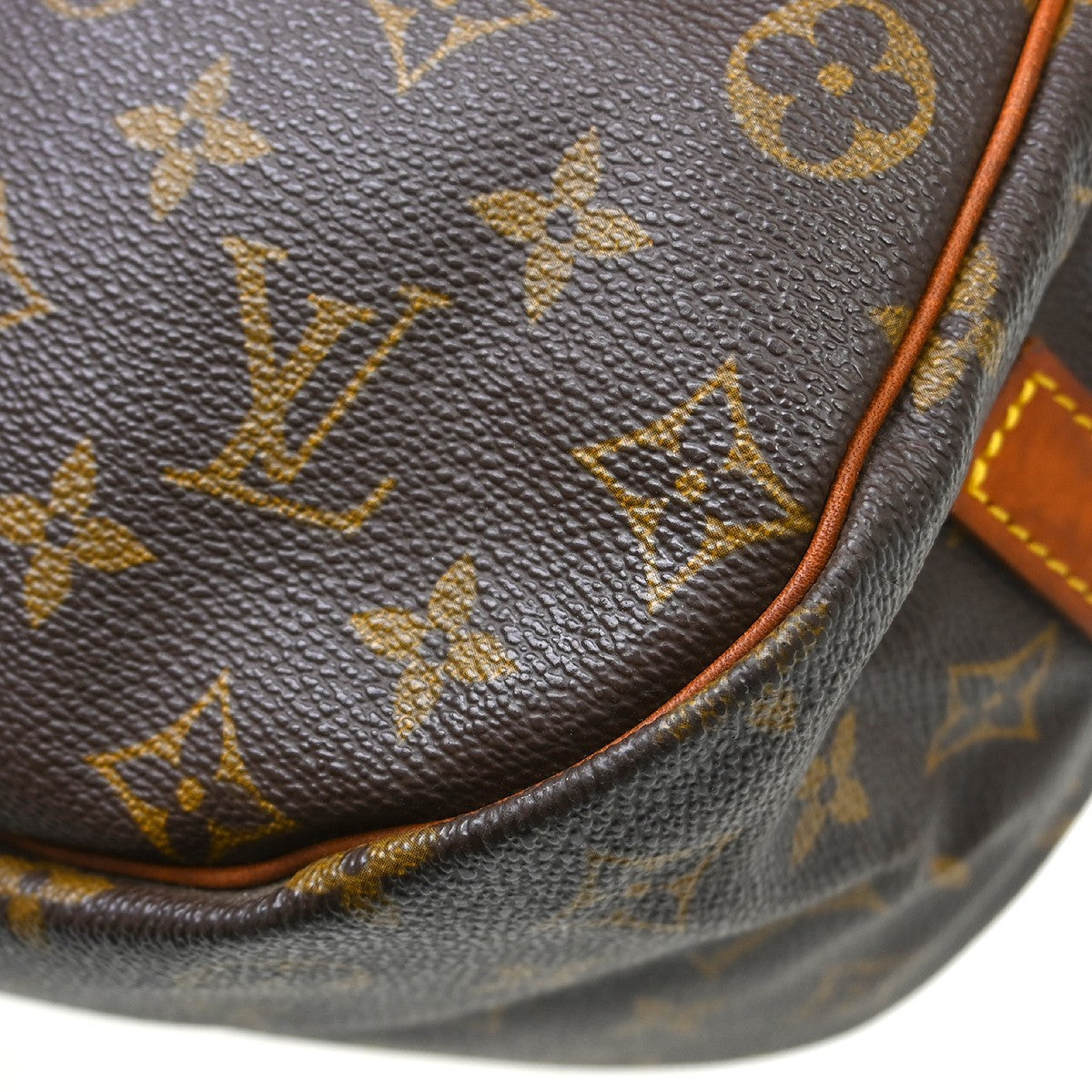 Louis Vuitton Saumur Handbag Monogram Canvas Brown Canvas Shoulder Bag Bag (Pre-Owned)