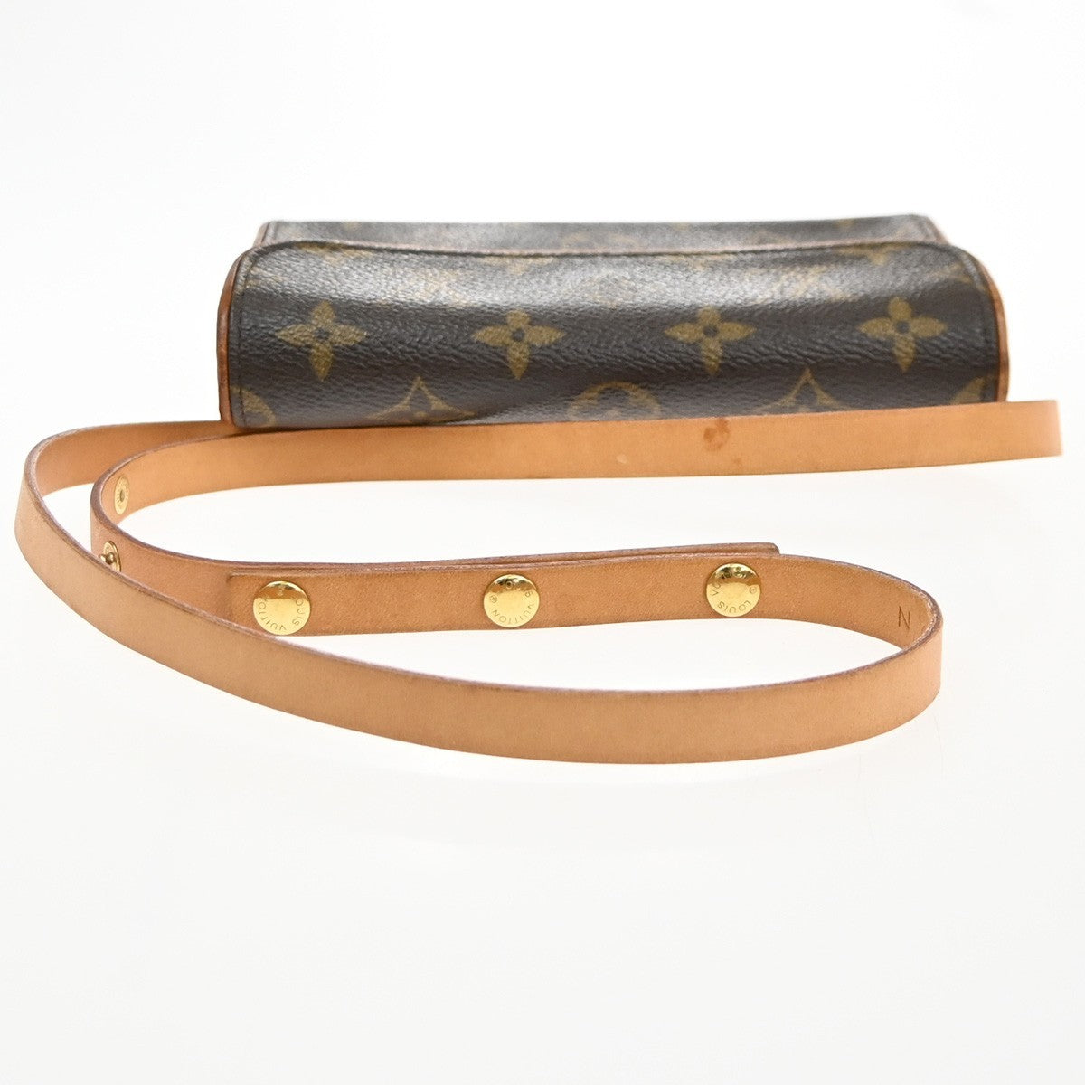 Louis Vuitton Florentine Waist Bag Monogram Canvas Brown Canvas Clutche & Pouche Bag (Pre-Owned)