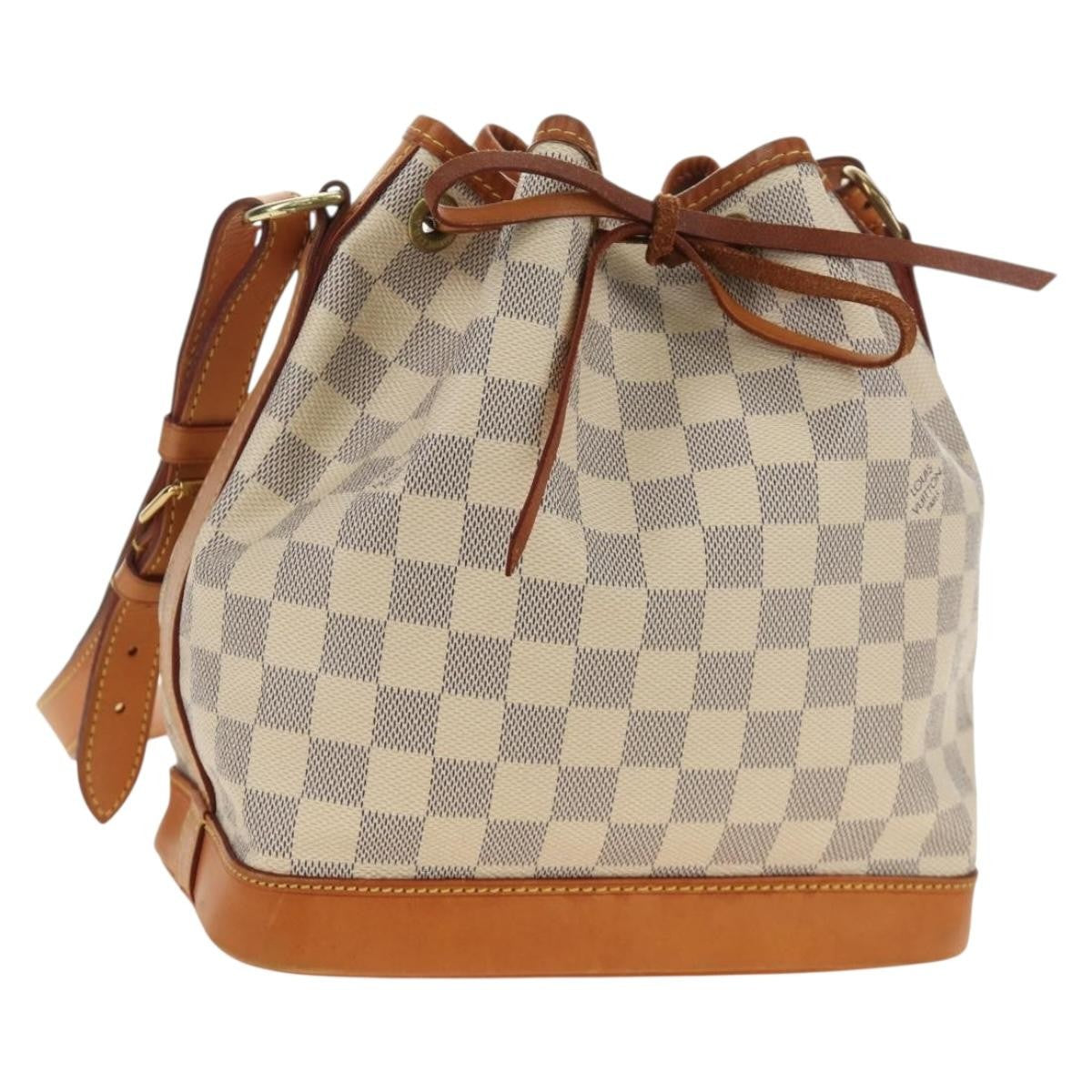 Louis Vuitton Noe Handbag Damier White Canvas Shoulder Bag Bag (Pre-Owned)