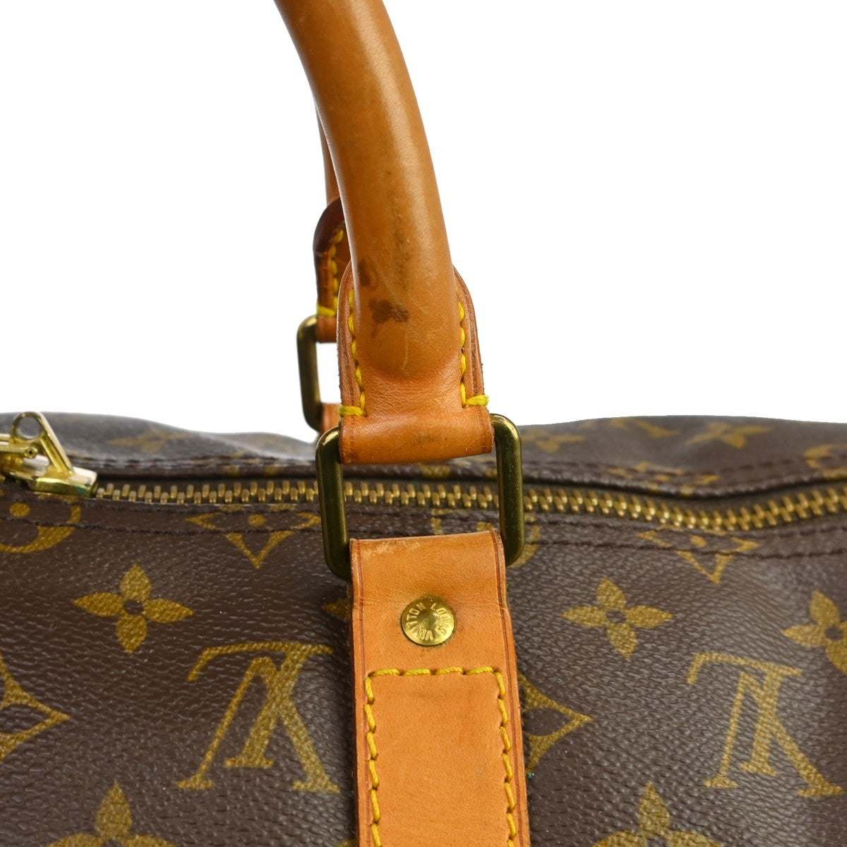 Louis Vuitton Keepall Bag Monogram Canvas Brown Canvas Travel Bag Bag (Pre-Owned)