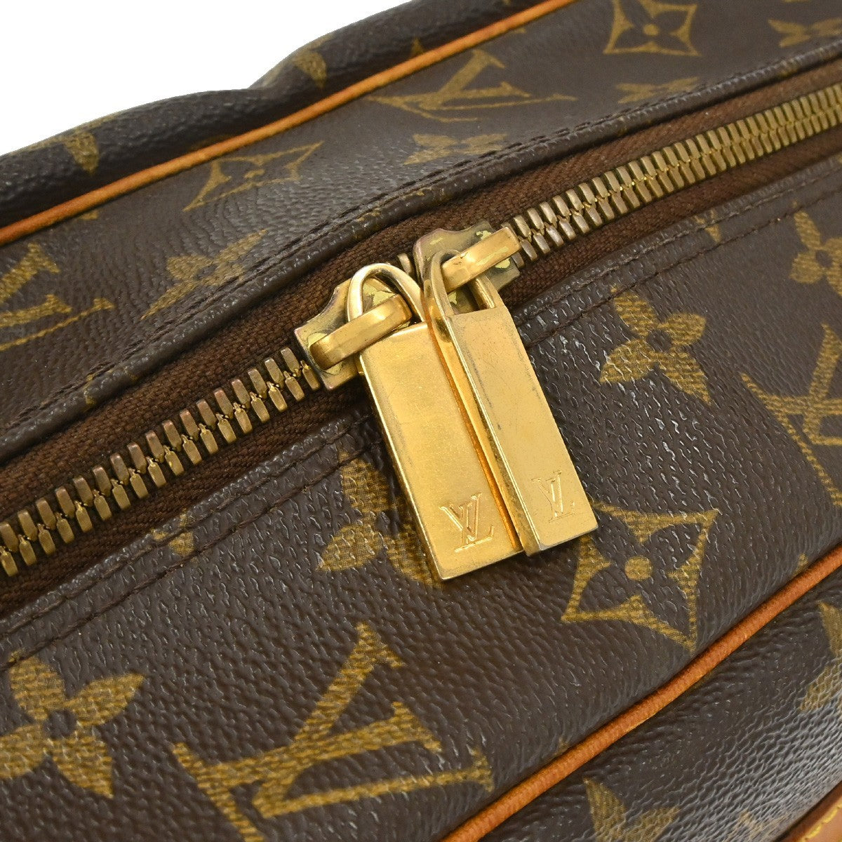Louis Vuitton Cite Handbag Monogram Canvas Brown Canvas Shoulder Bag Bag (Pre-Owned)