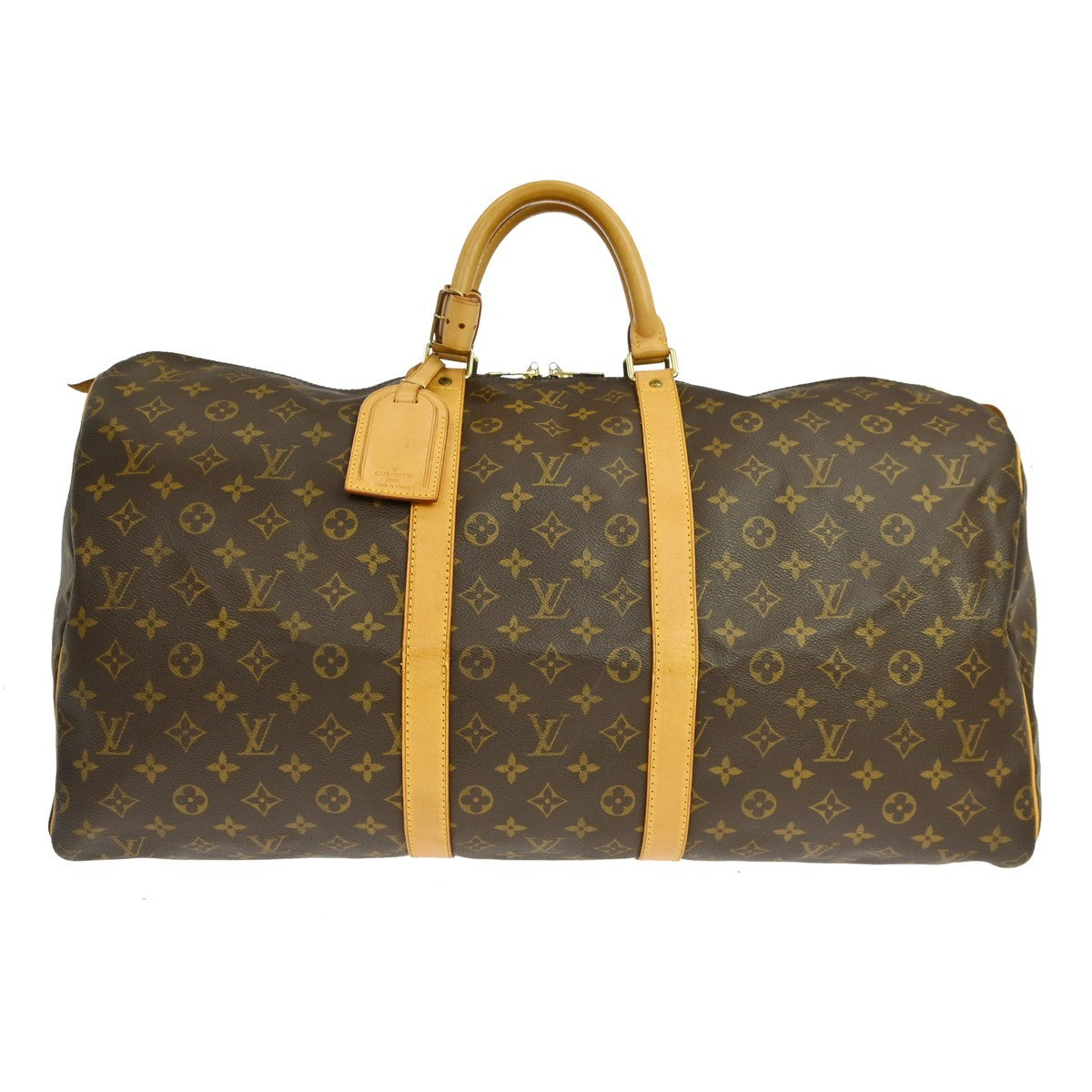 Louis Vuitton Keepall Bag Monogram Canvas Brown Canvas Travel Bag Bag (Pre-Owned)