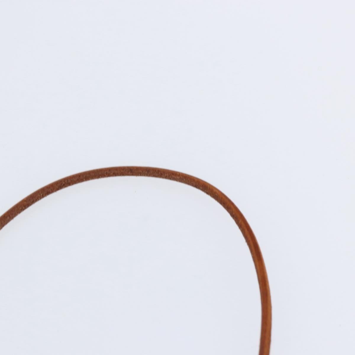 Hermes Annee Mediterranee Cadena Charm Necklace Metal And Leather Brown Leather Necklace Jewelry (Pre-Owned)