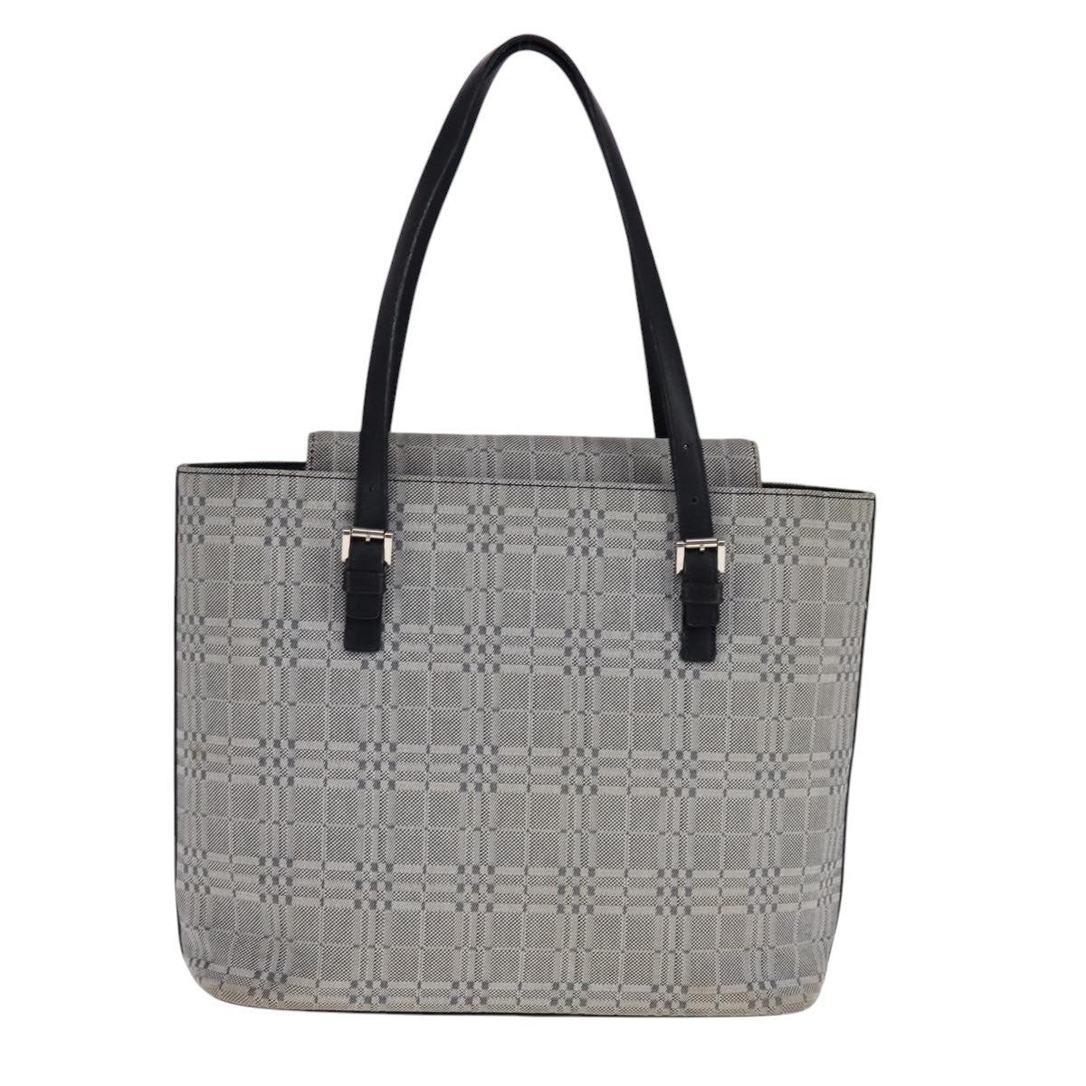 Burberry Vintage Tote Bag Canvas Gray Canvas Tote Bag Bag (Pre-Owned)