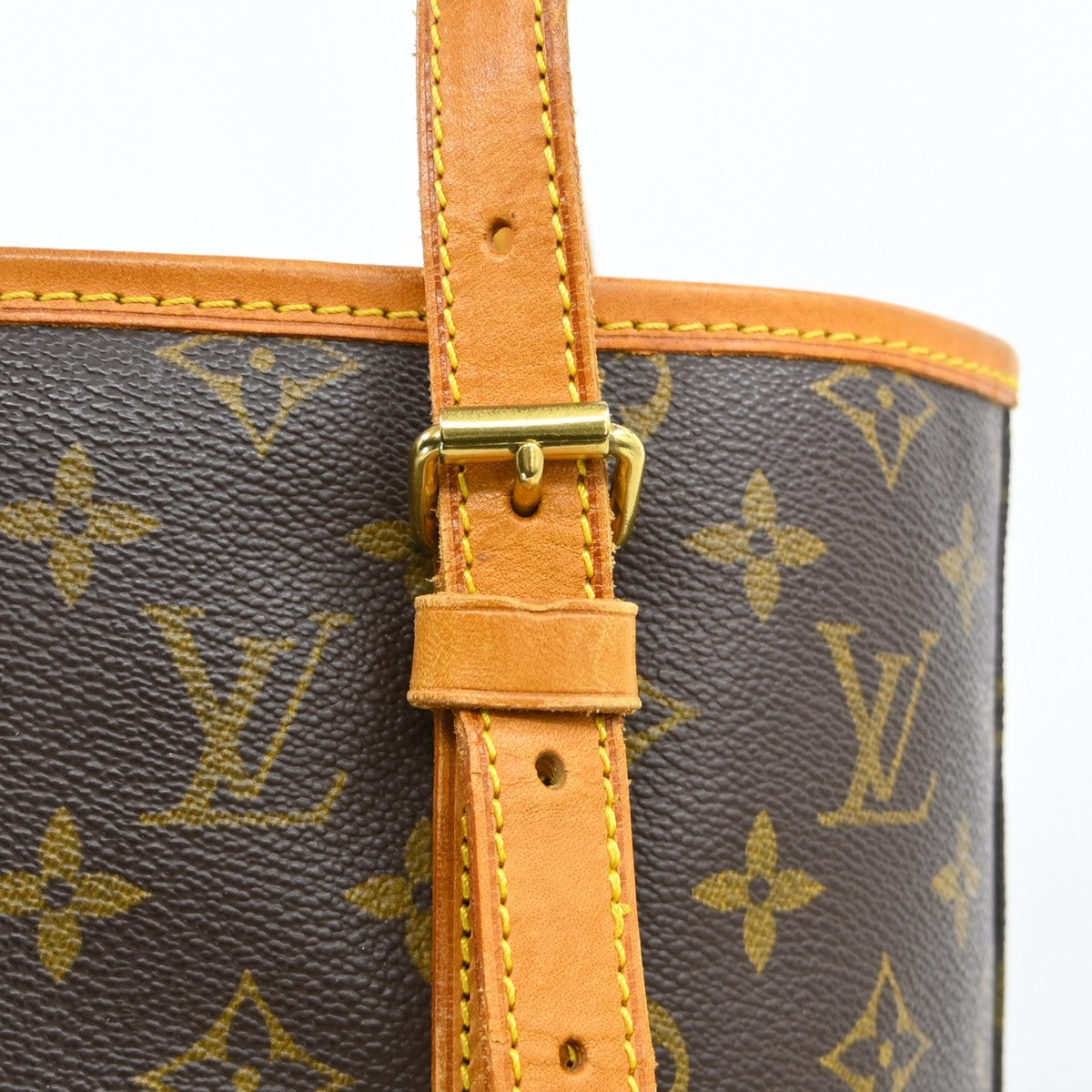 Louis Vuitton Bucket Bag Monogram Canvas Brown Canvas Tote Bag Bag (Pre-Owned)