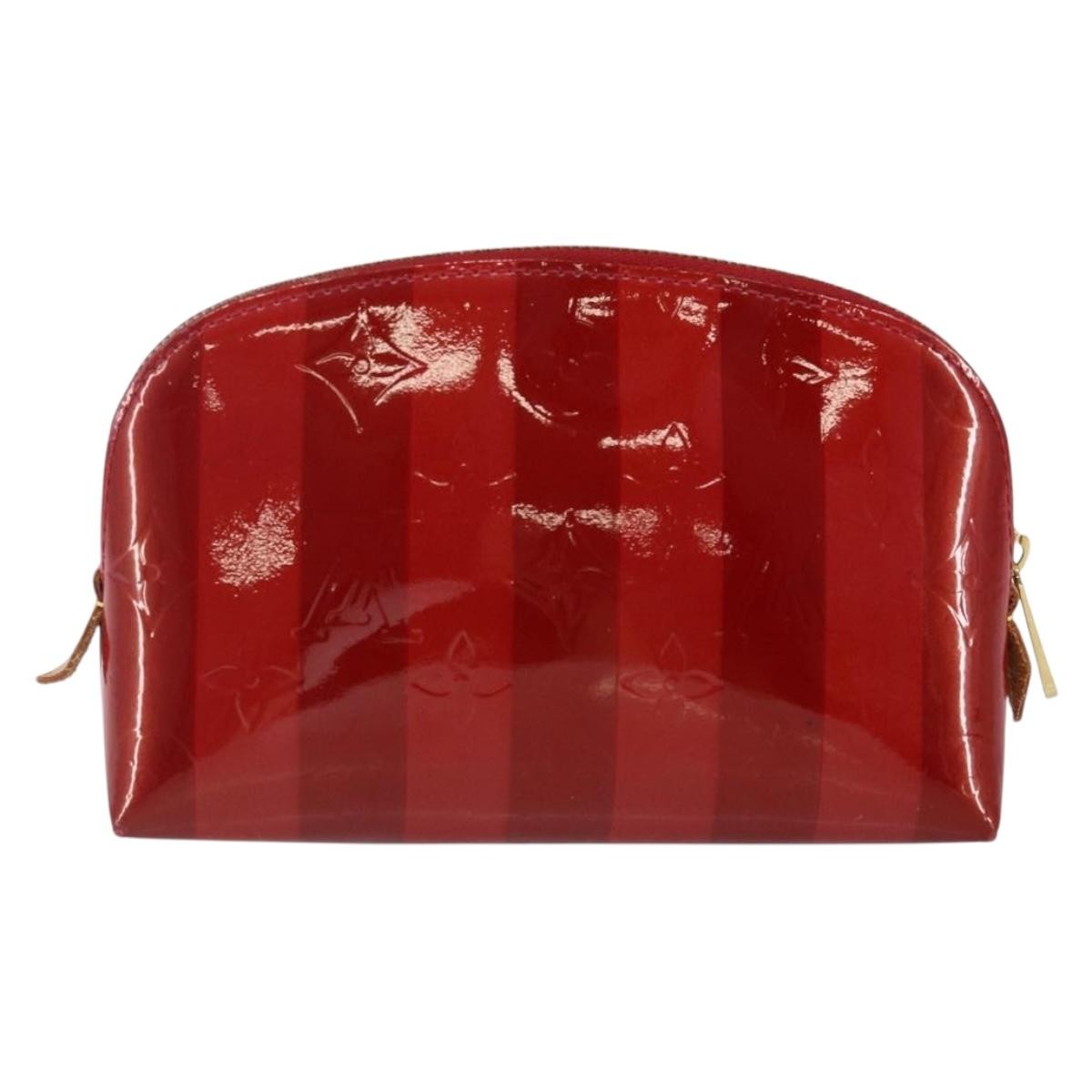 Louis Vuitton Cosmetic Pouch Electric Epi Leather Red Patent_Leather Bag (Pre-Owned)
