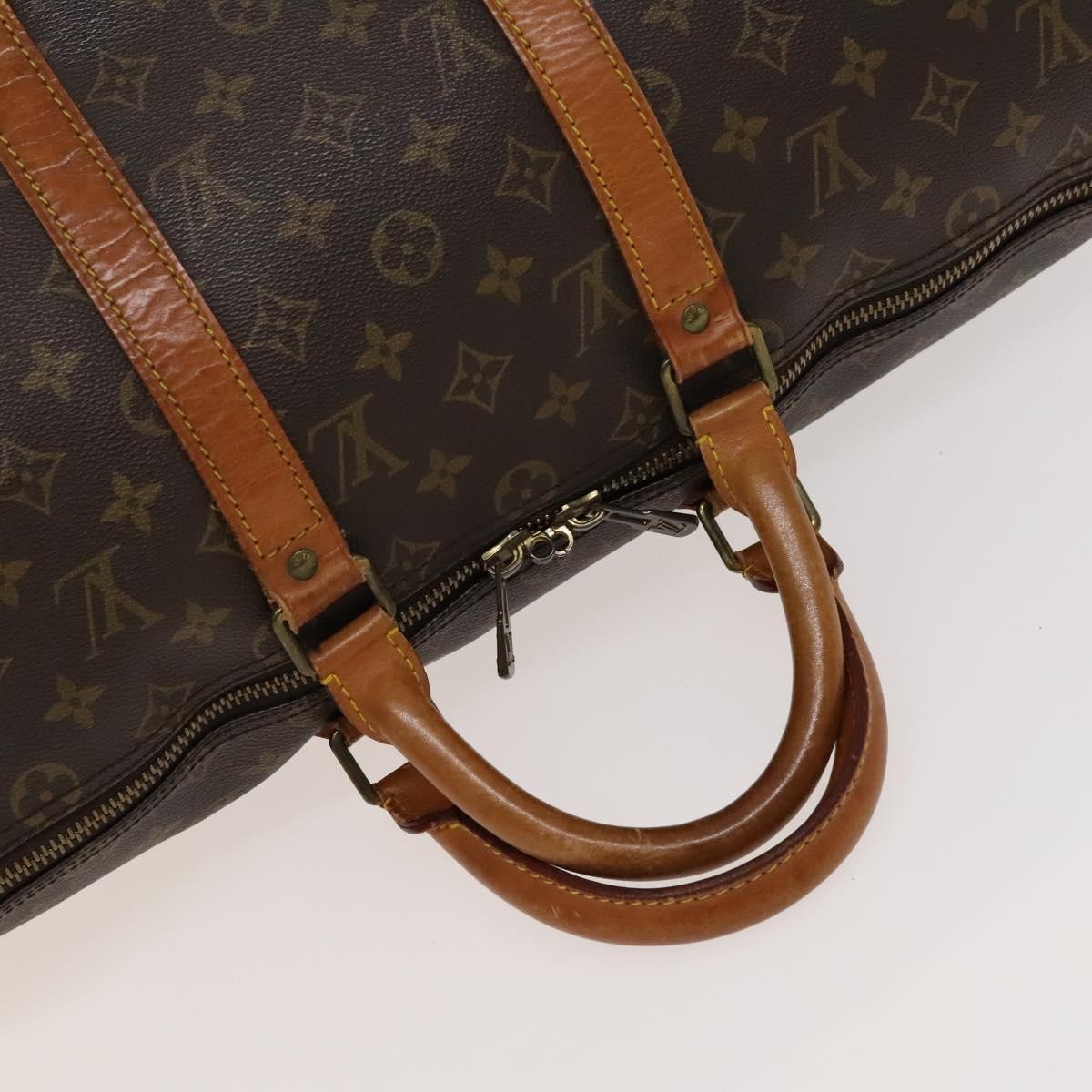 Louis Vuitton Keepall Bag Monogram Canvas Brown Canvas Travel Bag Bag (Pre-Owned)