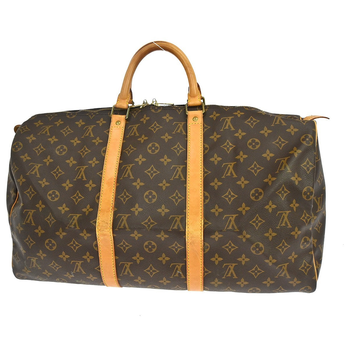 Louis Vuitton Keepall Bag Monogram Canvas Brown Canvas Travel Bag Bag (Pre-Owned)