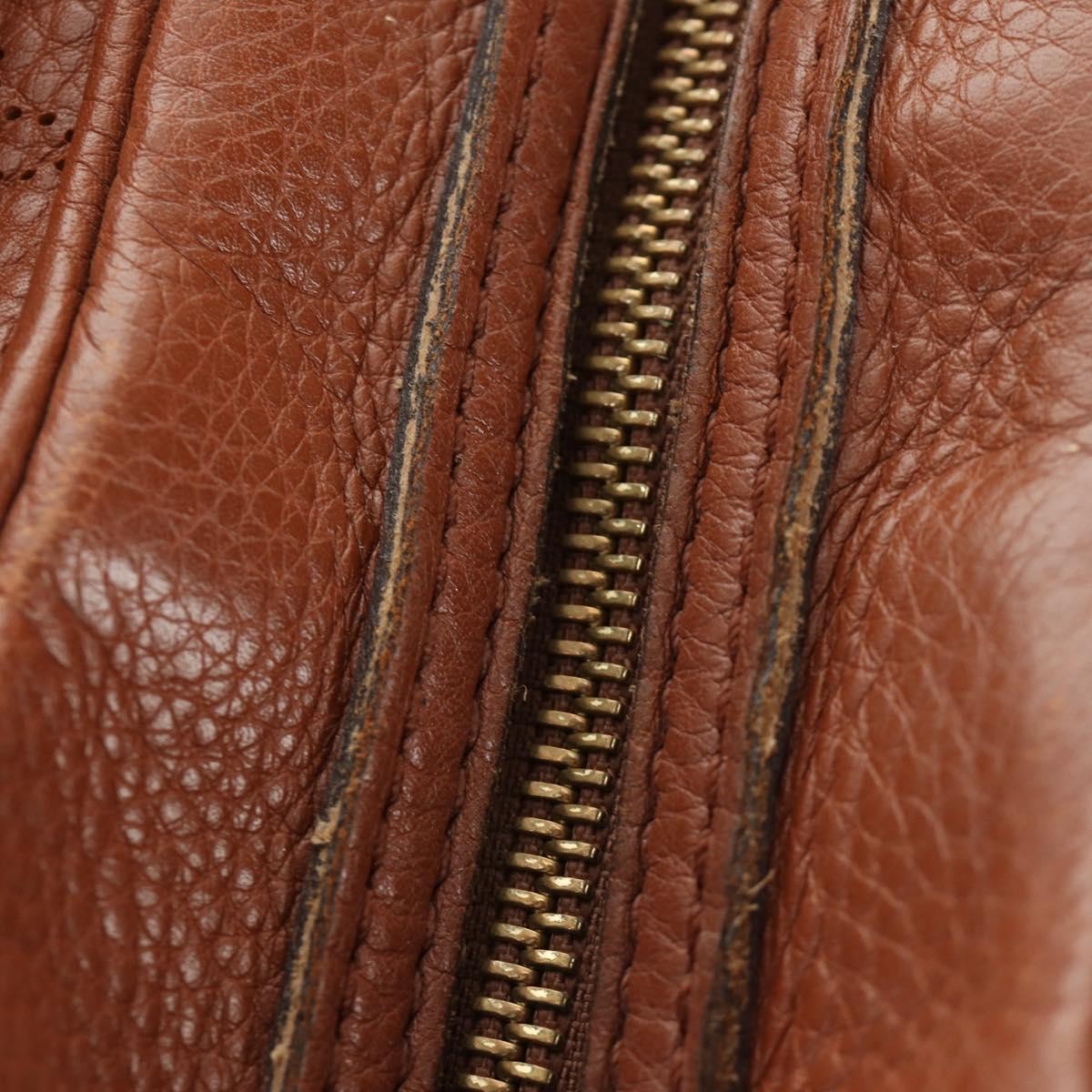 Louis Vuitton Lunar Handbag Mahina Leather Brown Leather Shoulder Bag Bag (Pre-Owned)