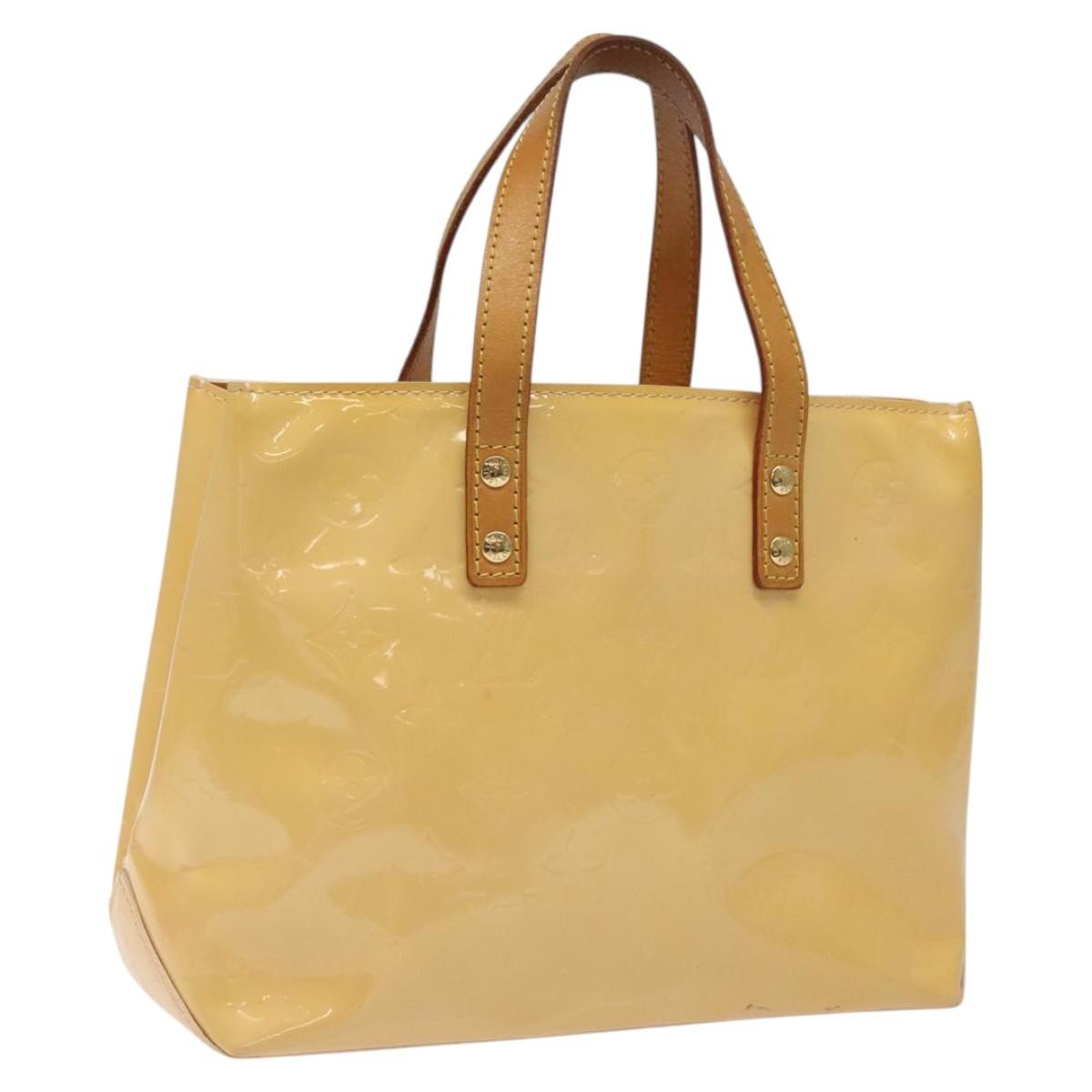 Louis Vuitton Reade Handbag Monogram Vernis Beige Patent_Leather Handbag (Pre-Owned)