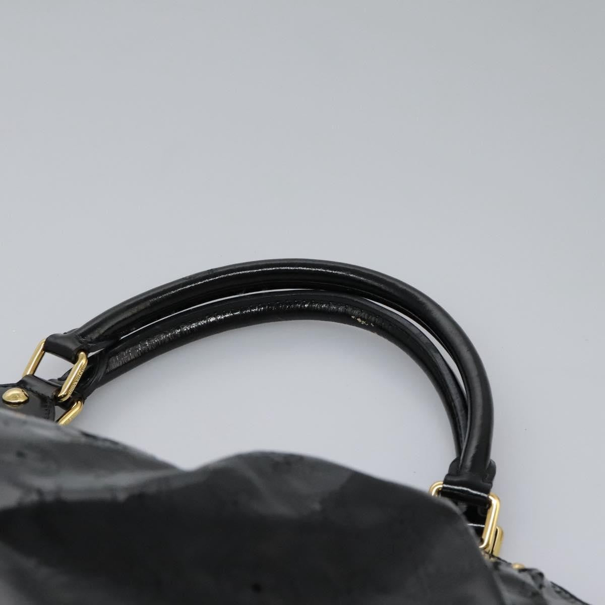 Louis Vuitton L Hobo Surya Leather Black Patent_Leather Handbag (Pre-Owned)