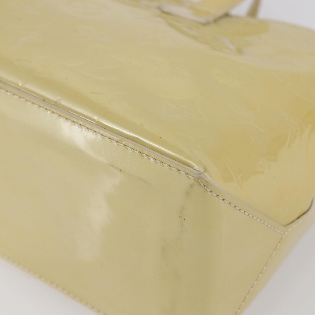 Louis Vuitton Wilshire Handbag Monogram Vernis Beige Patent_Leather Handbag (Pre-Owned)