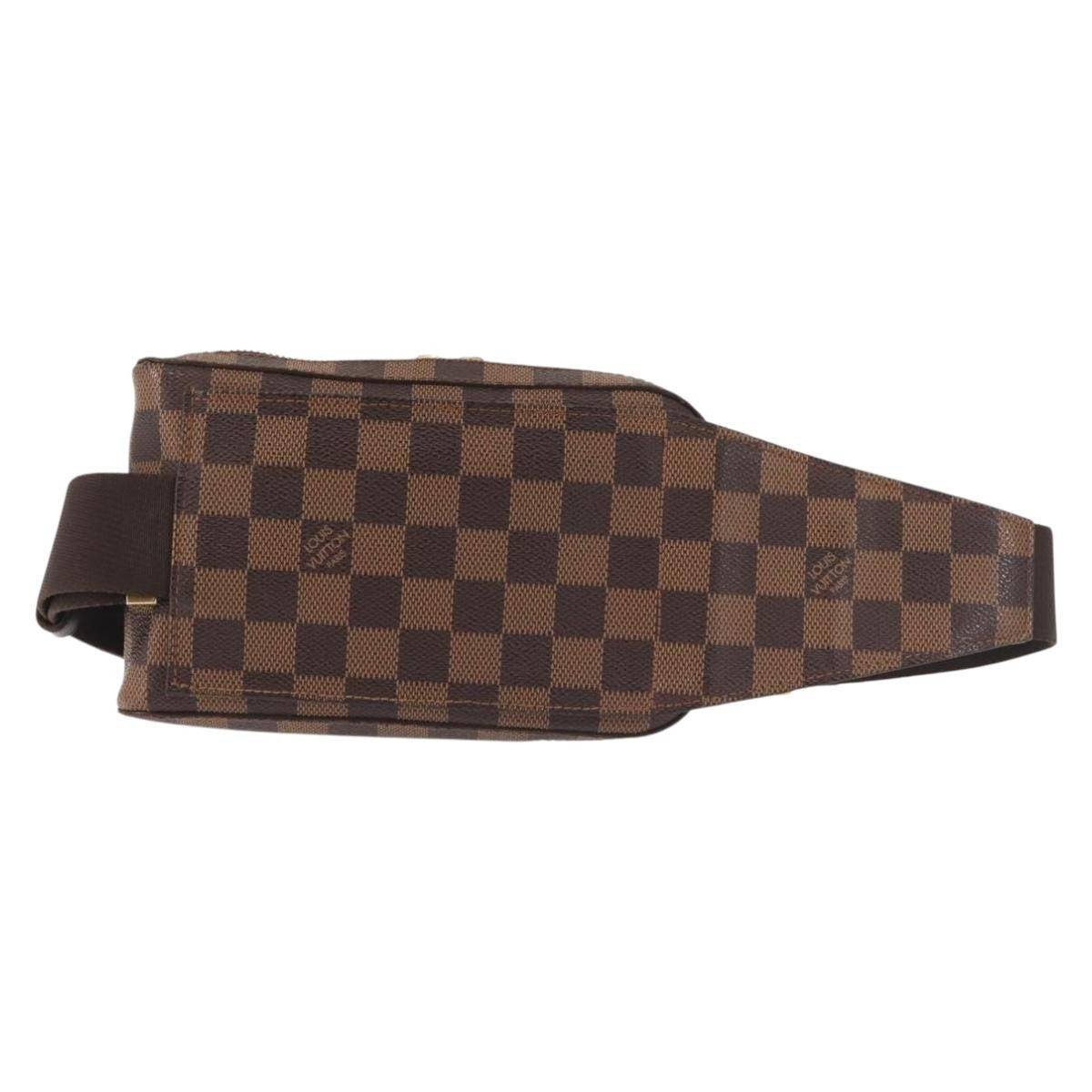 Louis Vuitton Geronimos Waist Bag Damier Brown Canvas Shoulder Bag Bag (Pre-Owned)