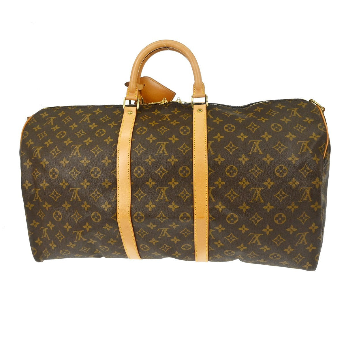 Louis Vuitton Keepall Bandouliere Bag Monogram Canvas Brown Canvas Travel Bag Bag (Pre-Owned)
