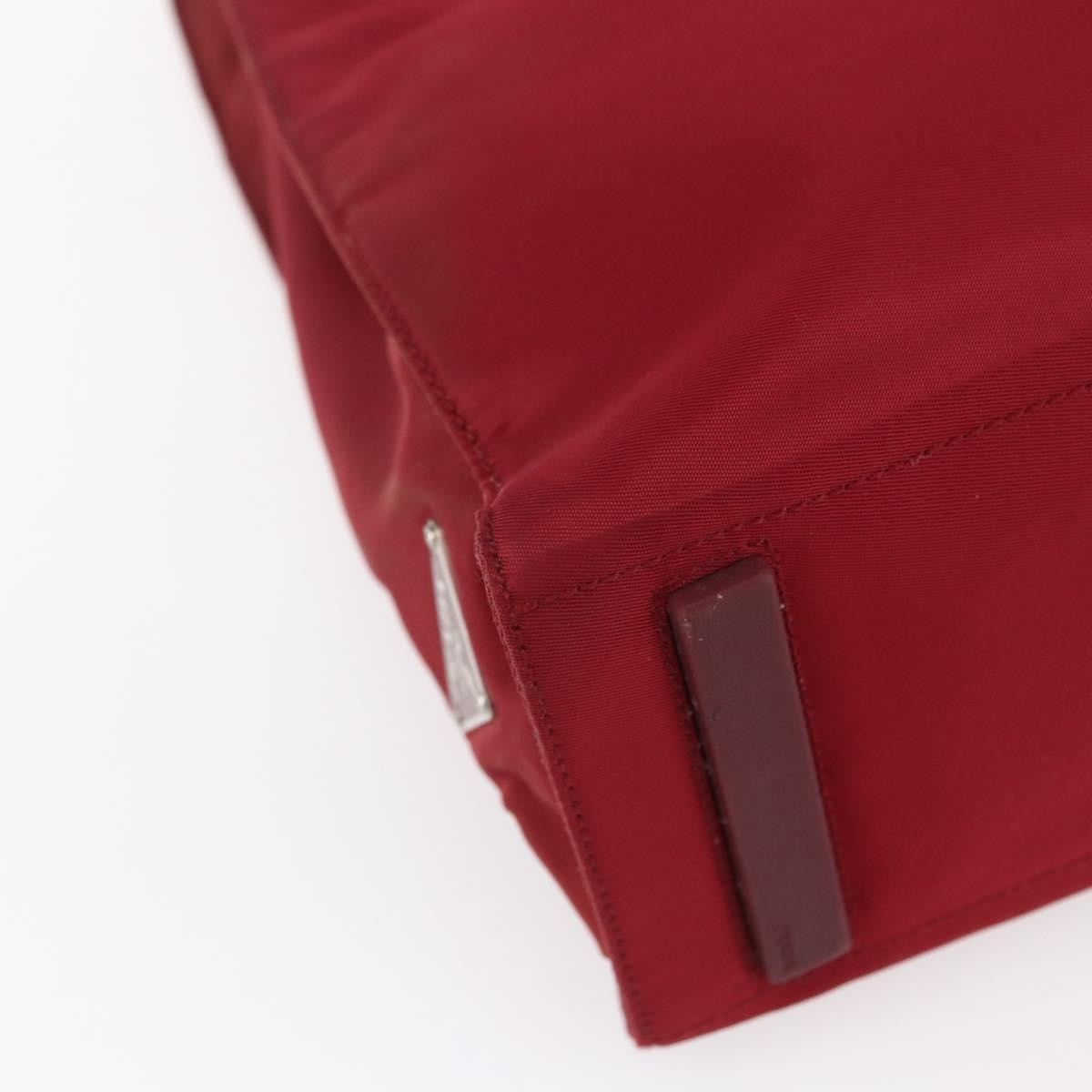 Prada Vintage Tote Tessuto Red Nylon Tote Bag Bag (Pre-Owned)