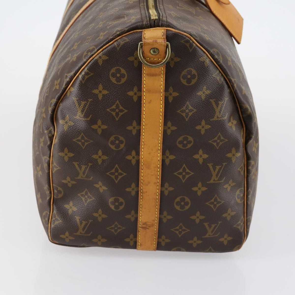 Louis Vuitton Keepall Bandouliere Bag Monogram Canvas Brown Canvas Travel Bag Bag (Pre-Owned)