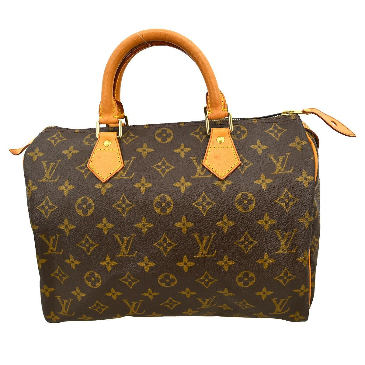 Louis Vuitton Speedy Handbag Monogram Canvas Brown Canvas Handbag (Pre-Owned)