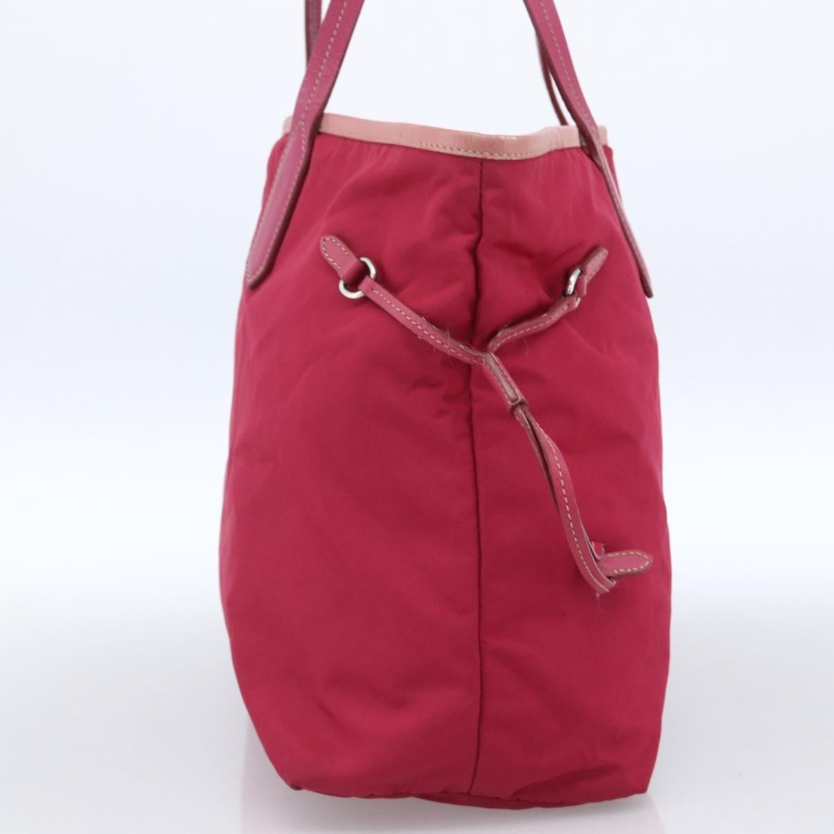Prada Vintage Tote Tessuto Pink Nylon Tote Bag Bag (Pre-Owned)