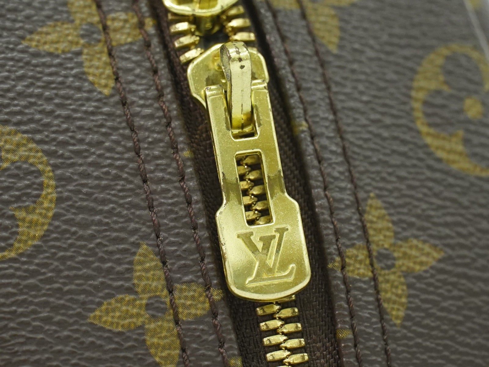Louis Vuitton Trouville Handbag Monogram Canvas Brown Canvas Handbag (Pre-Owned)