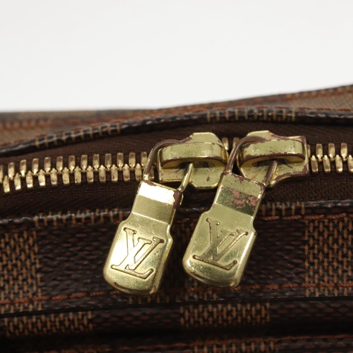 Louis Vuitton Geronimos Waist Bag Damier Brown Canvas Shoulder Bag Bag (Pre-Owned)