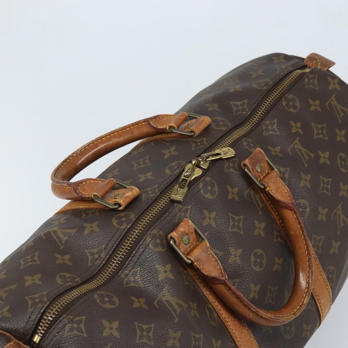 Louis Vuitton Keepall Bag Monogram Canvas Brown Canvas Travel Bag Bag (Pre-Owned)