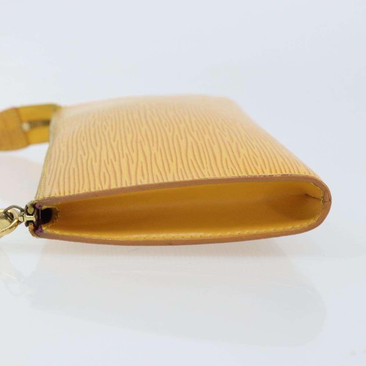 Louis Vuitton Pochette Accessoires Epi Leather Yellow Leather Clutche & Pouche Bag (Pre-Owned)