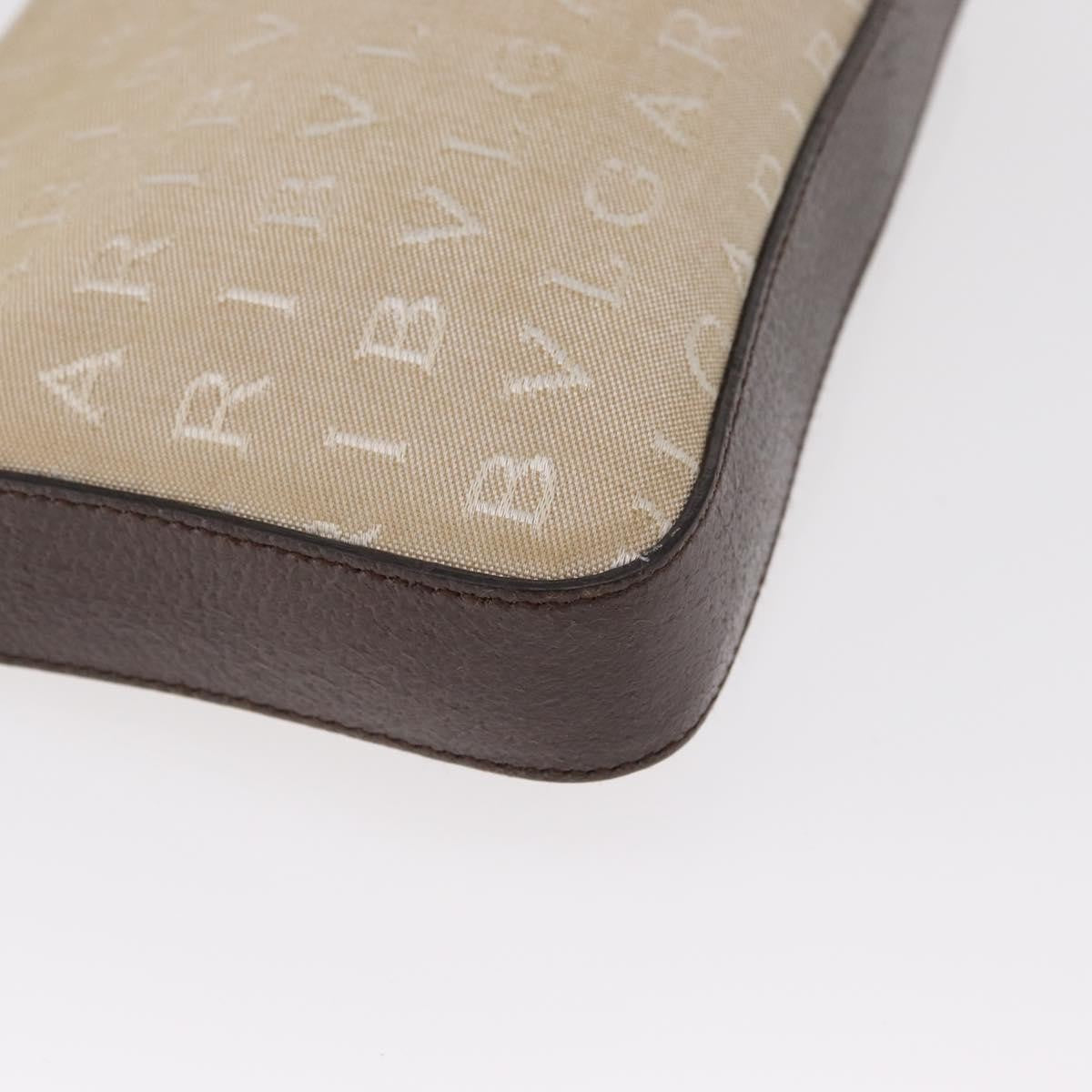 Bvlgari Pouch Canvas Beige Canvas Clutche & Pouche Bag (Pre-Owned)