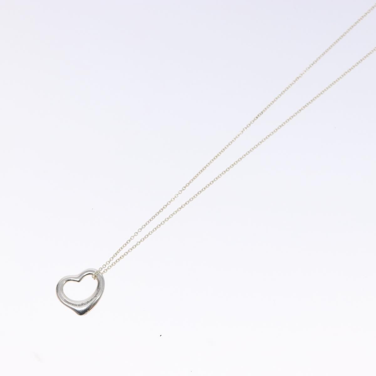 Tiffany & Co. Elsa Peretti Open Heart Pendant Necklace Sterling Silver Silver Silver Necklace Jewelry (Pre-Owned)