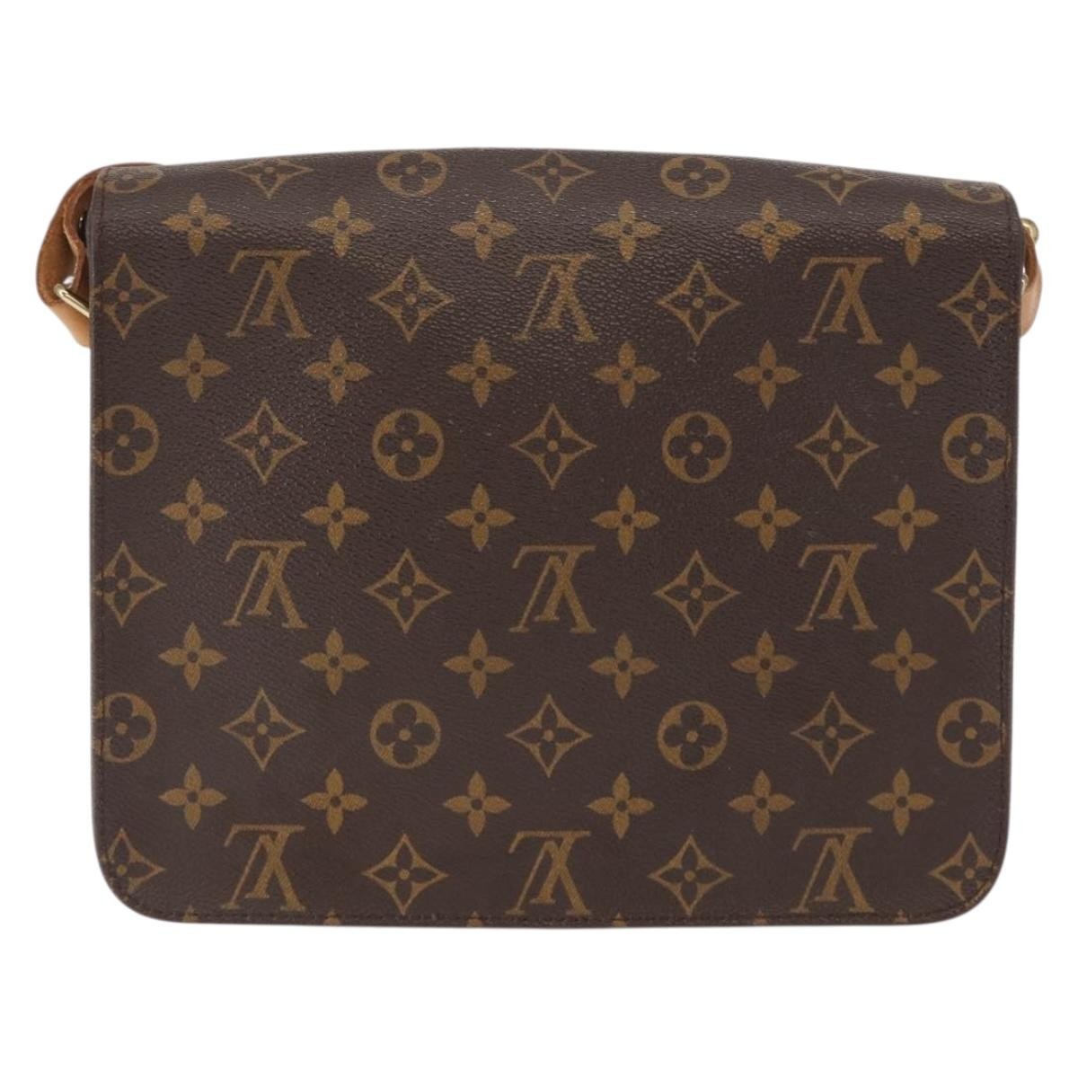 Louis Vuitton Cartouchiere Handbag Monogram Canvas Brown Canvas Shoulder Bag Bag (Pre-Owned)