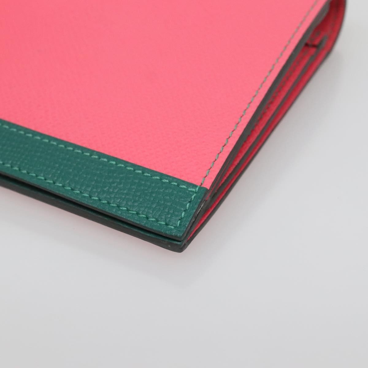 Hermes Camail Wallet Epsom Pink Leather Wallets Accessory (Pre-Owned)