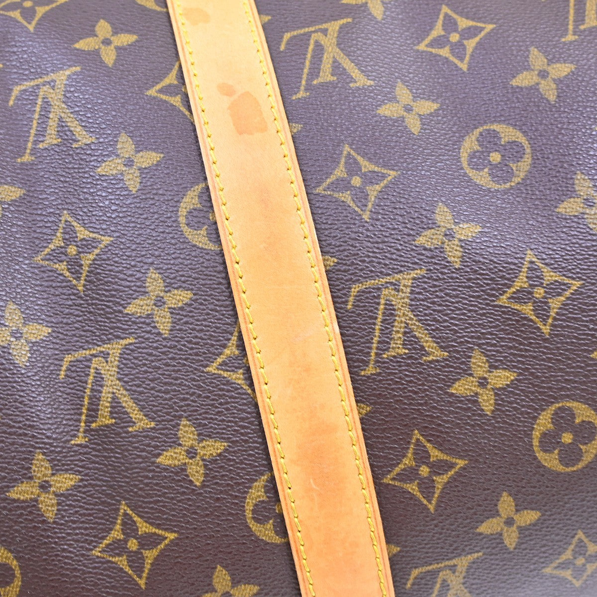 Louis Vuitton Keepall Bandouliere Bag Limited Edition Illusion Monogram Taurillon Leather Brown Canvas Travel Bag Bag (Pre-Owned)