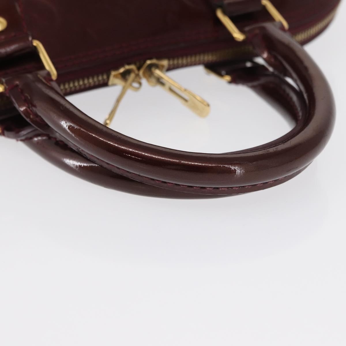 Louis Vuitton Alma Handbag Patent Leather Red Patent_Leather Handbag (Pre-Owned)