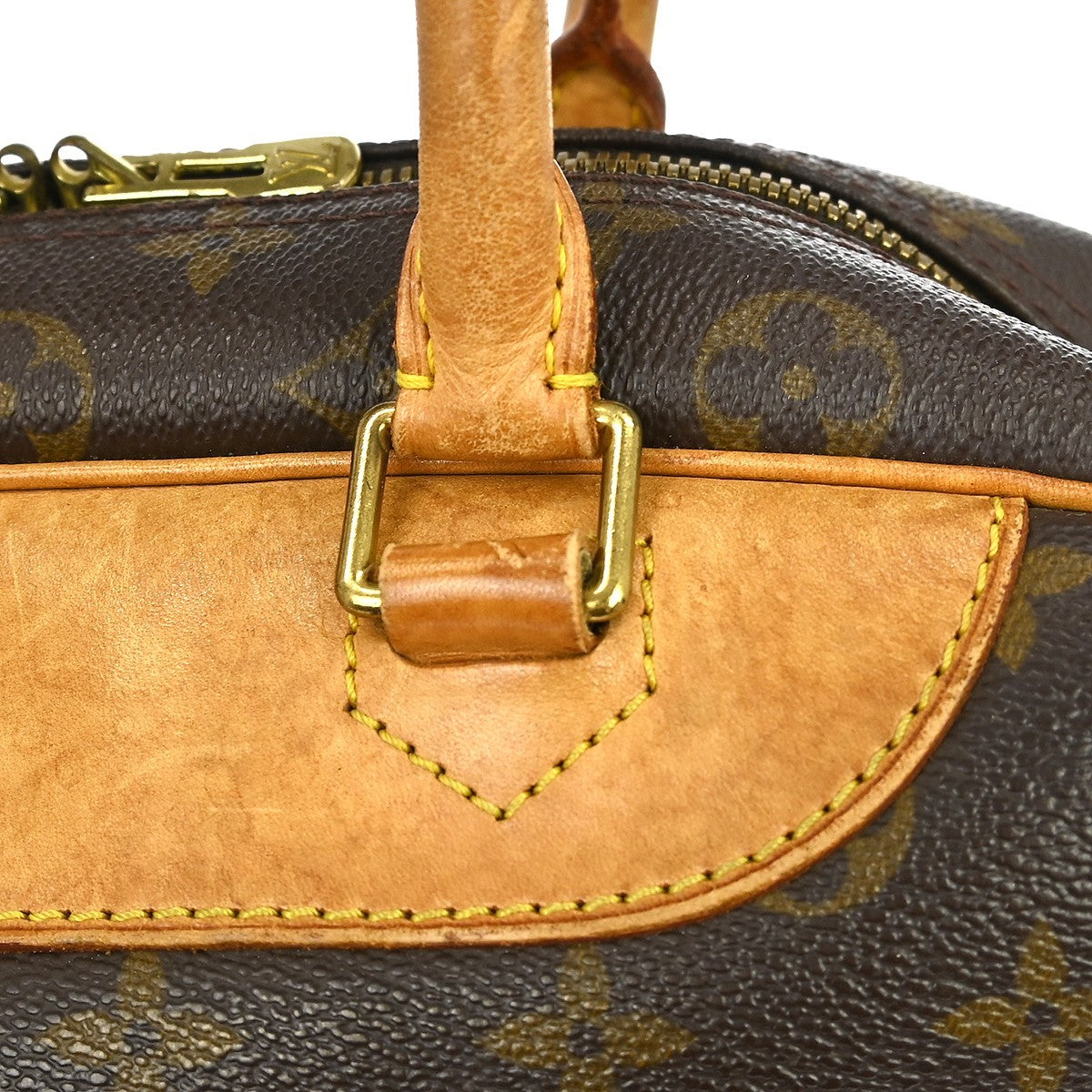 Louis Vuitton Deauville Handbag Monogram Canvas Brown Canvas Handbag (Pre-Owned)