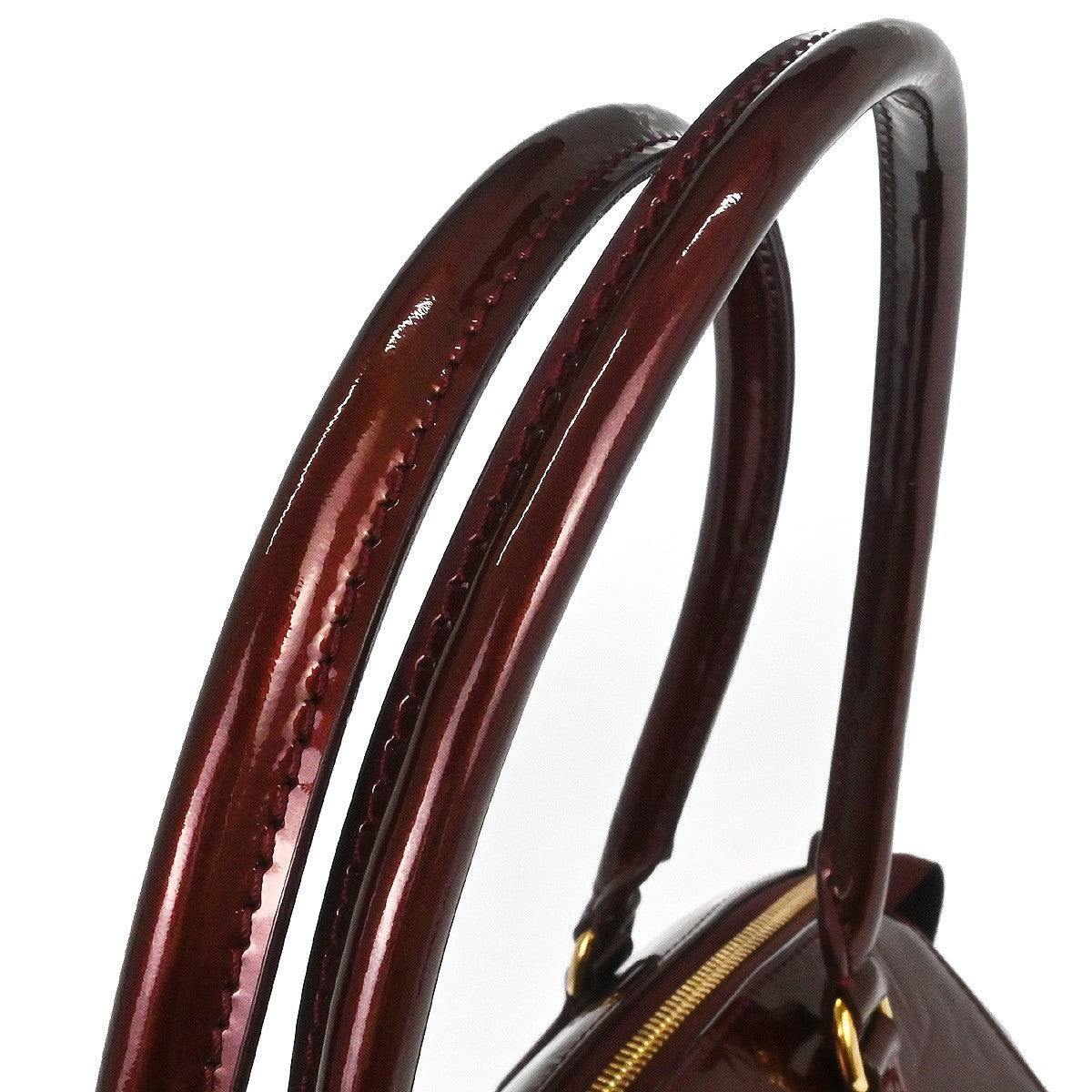 Louis Vuitton Sherwood Handbag Monogram Vernis Red Patent_Leather Handbag (Pre-Owned)