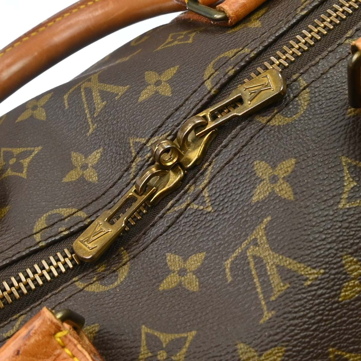 Louis Vuitton Keepall Bag Monogram Canvas Brown Canvas Travel Bag Bag (Pre-Owned)