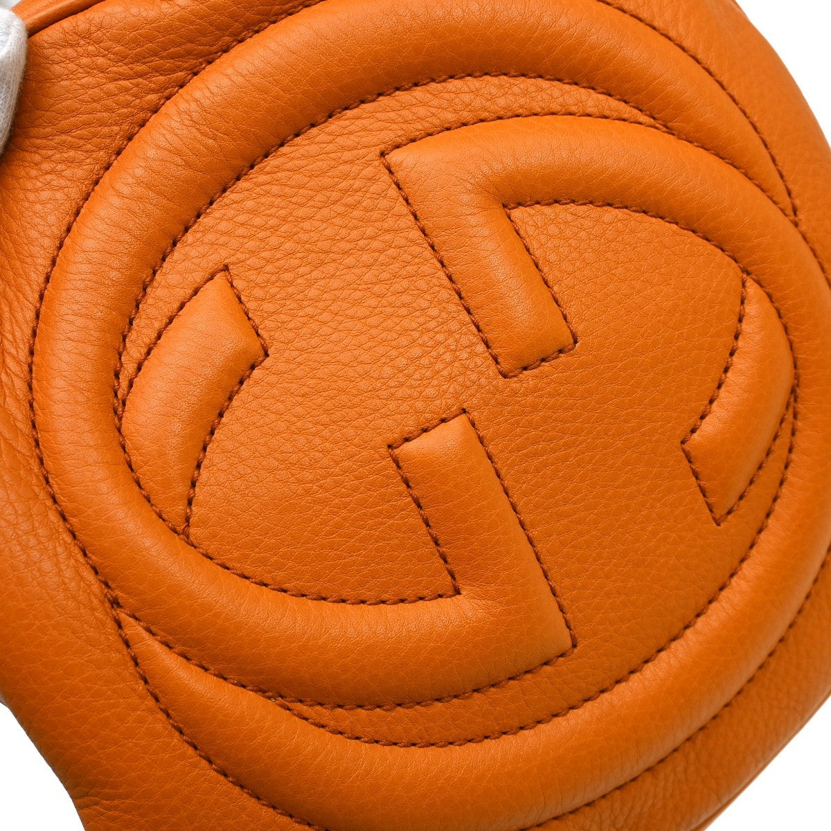 Gucci Soho Boston Bag Leather Orange Leather Handbag (Pre-Owned)