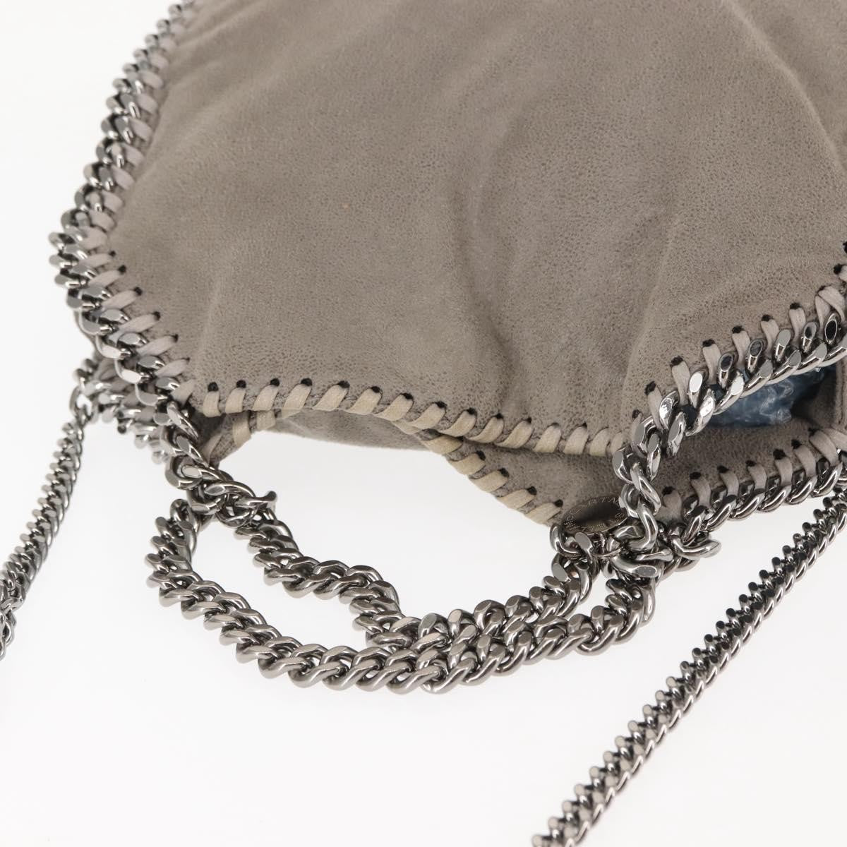 Stella Mccartney Falabella Fold Over Crossbody Bag Faux Leather Gray Polyester Bag (Pre-Owned)