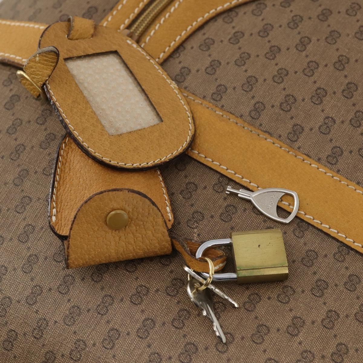 Gucci Vintage Travel Bag Gg Canvas Beige Pvc Travel Bag Bag (Pre-Owned)