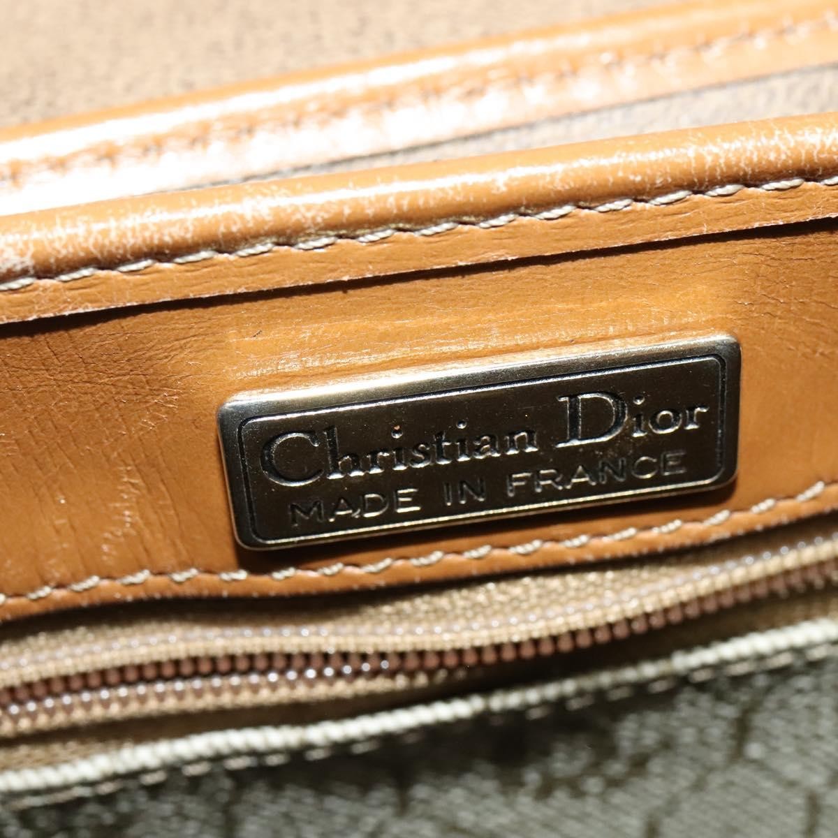 Christian Dior Vintage Honeycomb Shoulder Bag Canvas And Leather Beige Canvas Bag (Pre-Owned)