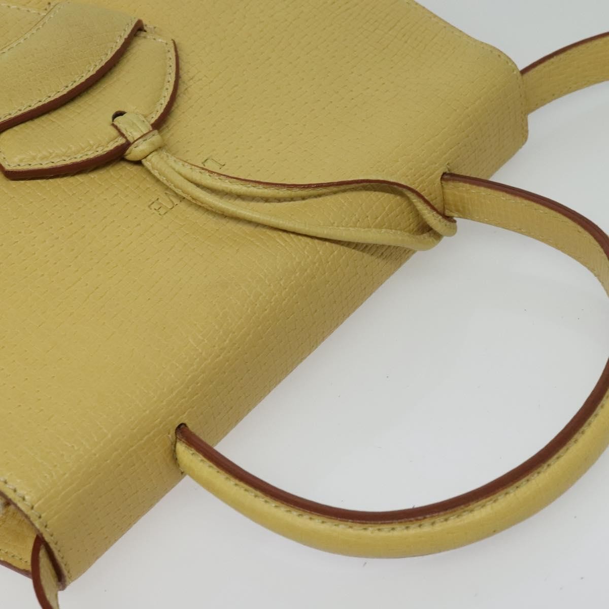 Loewe Barcelona Shoulder Bag Leather Yellow Leather Bag (Pre-Owned)