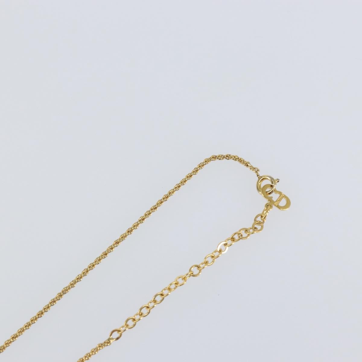Christian Dior Cd Round Pendant Necklace Metal Gold Metal Necklace Jewelry (Pre-Owned)