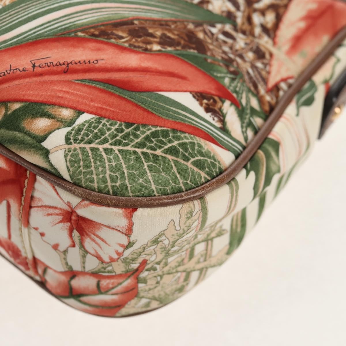 Salvatore Ferragamo Gancini Shoulder Bag Nylon Multicolour Nylon Shoulder Bag Bag (Pre-Owned)